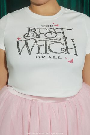 WHITE/MULTI Plus Size Wicked The Best Witch Tee, image 3