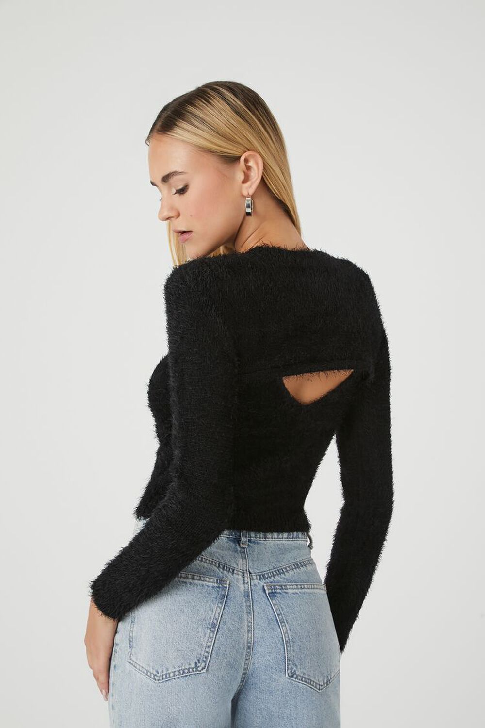 BLACK Fuzzy Cami & Bolero Set, image 3
