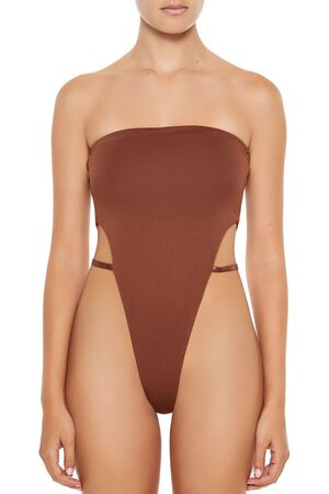 BROWN High-Leg Tube Bodysuit, image 2