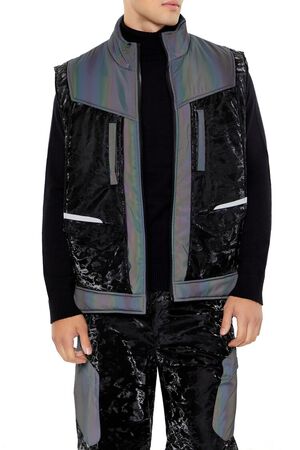 BLACK/GREY Active Waterproof Reflective Ski Vest, image 1