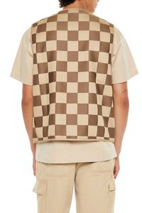 TAUPE/MULTI Checkered Cargo Vest, image 4