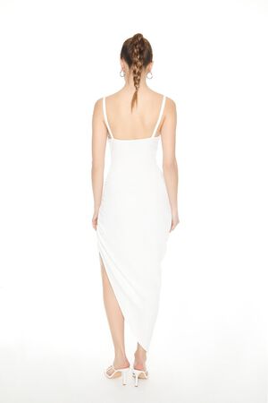 CREAM Asymmetrical Cami Midi Dress, image 3