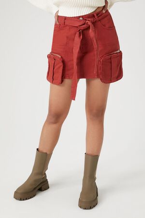 BRICK Twill Utility Cargo Mini Skirt, image 2
