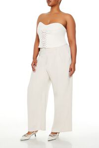 CHAMPAGNE PEARL Plus Size Wide-Leg Trouser Pants, image 3