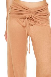 CAMEL Ruched Drawstring Foldover Pants, image 5