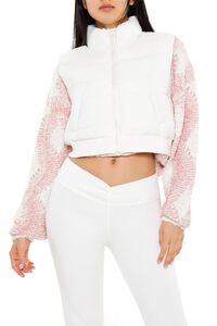 WHITE Quilted Cropped Vest, image 1