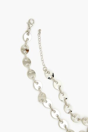 SILVER Disc Chain Necklace, image 3
