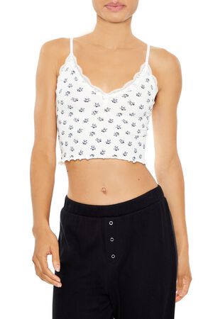 VANILLA/BLACK Seamless Teddy Bear Bralette, image 1