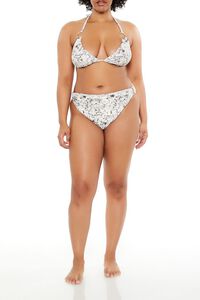 WHITE/MULTI Plus Size Horse Bikini Bottoms, image 1