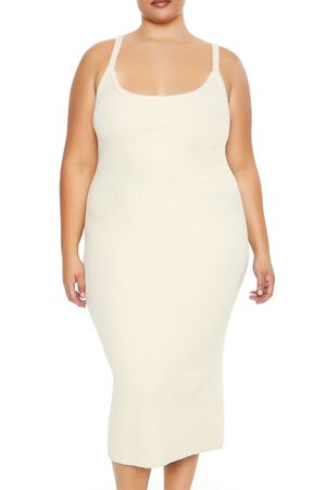 OATMEAL Plus Size Sweater-Knit Midi Dress, image 2