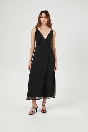 BLACK Surplice Cami Maxi Dress, image 1