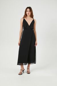 BLACK Surplice Cami Maxi Dress, image 1