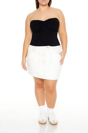PINK Plus Size Sweater-Knit Tube Top, image 2