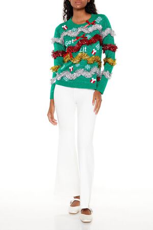 GREEN/MULTI Get Lit Christmas Sweater, image 2