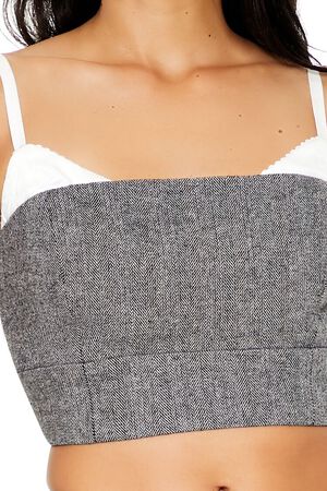 GREY/MULTI Cropped Tweed Combo Cami, image 3