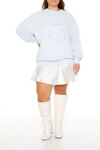 LIGHT BLUE/MULTI Plus Size Beaded Pisces Pullover, image 2