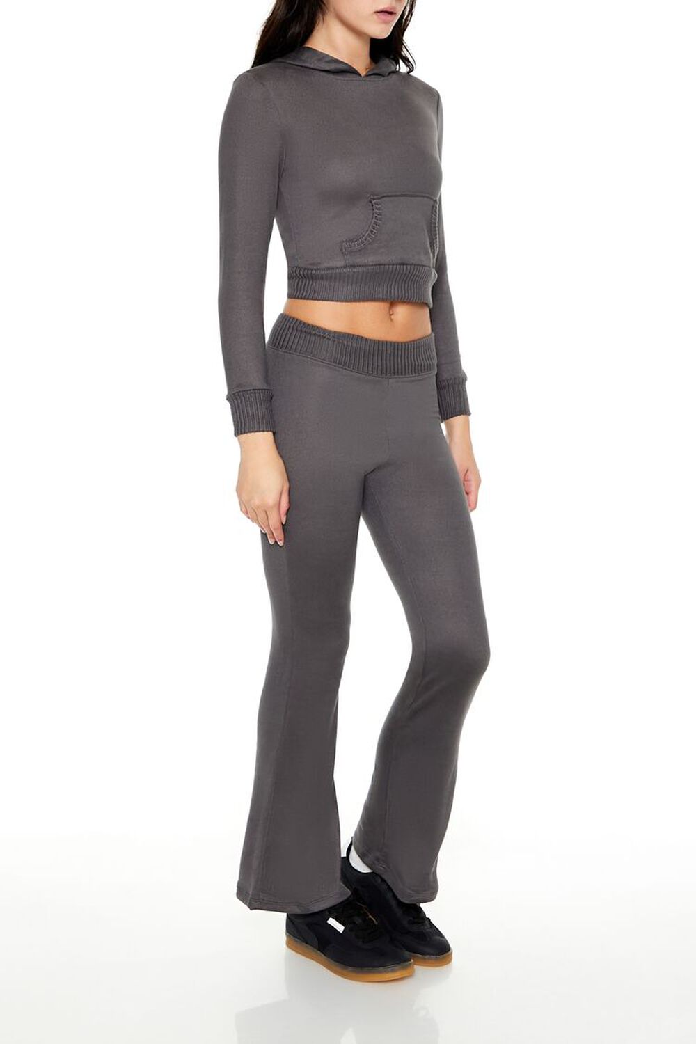 BLACK Mid-Rise Straight-Leg Pants, image 3