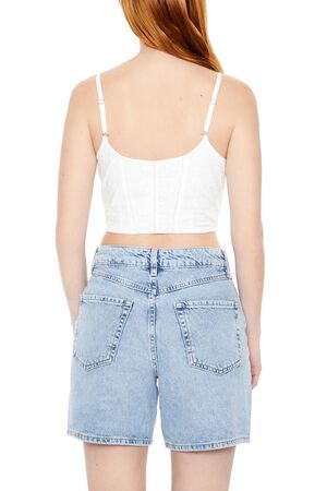 WHITE Floral Eyelet Bow Cami, image 3