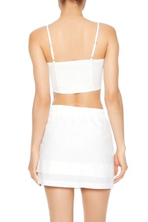 WHITE Poplin Cropped Cami, image 3
