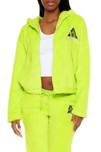 GREEN/MULTI The Grinch Embroidered Zip-Up Hoodie, image 1