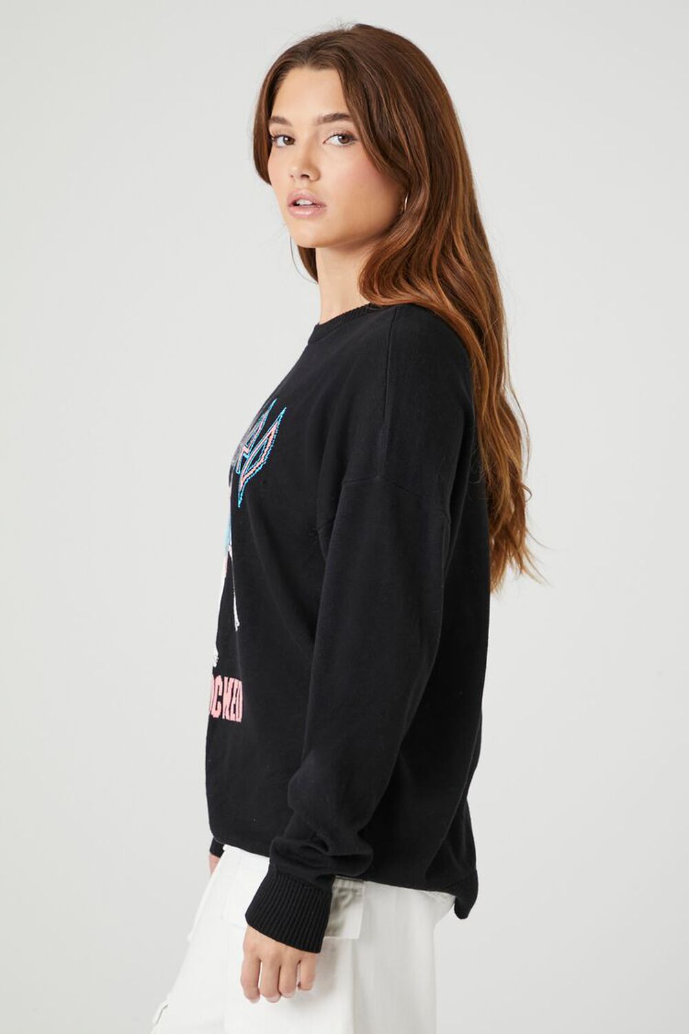 BLACK/MULTI Def Leppard Graphic Sweater, image 2