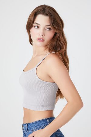 GREY VIOLET Seamless Mineral Wash Cropped Cami, image 2