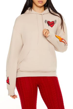 BEIGE/MULTI Kewpie Lil Hottie Graphic Hoodie, image 1