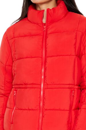 HIGH RISK RED Quilted Zip-Up Puffer Jacket, image 3