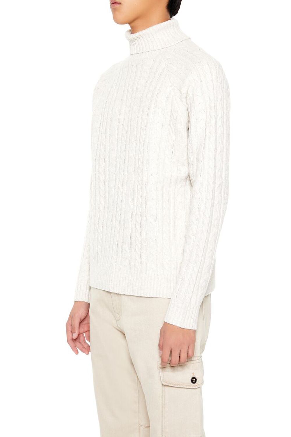 CREAM Cable Knit Turtleneck Sweater, image 3