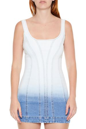LIGHT DENIM Gradient Denim Tank Mini Dress, image 2
