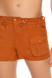 TOFFEE Twill Drawstring Cargo Shorts, image 6