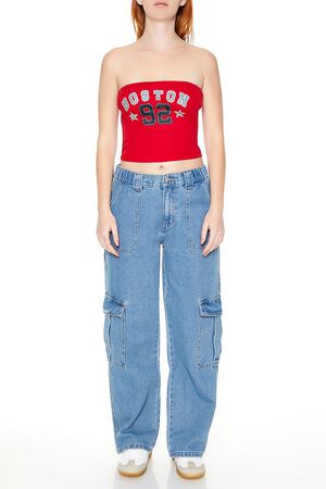 RED/MULTI Boston Graphic Tube Top, image 2