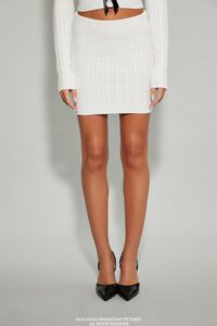 WHITE Mean Girls Cable Knit Mini Skirt, image 2