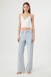 WHITE Sweater-Knit Ribbed Cami, image 4