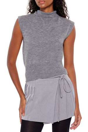 CHARCOAL Turtleneck Sweater Vest, image 1