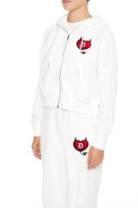 WHITE/MULTI Stealin Hearts Patch Zip-Up Hoodie, image 4