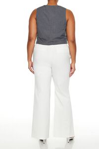 WHITE/BLACK Plus Size High-Rise Trouser Pants, image 4