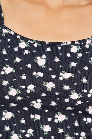 CREAM/MULTI Ditsy Floral Print Cropped Cami, image 3