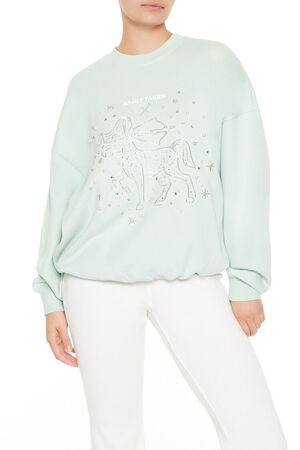 SEAFOAM/MULTI Beaded Sagittarius Pullover, image 1