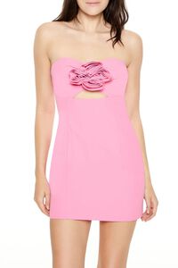 PINK Rosette Strapless Mini Dress, image 2