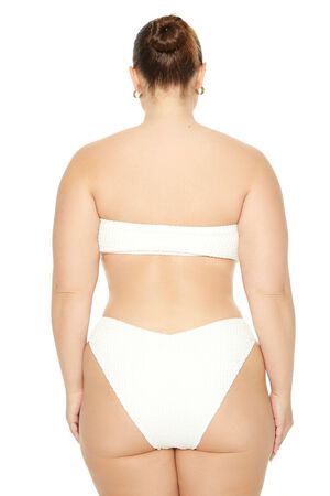IVORY Plus Size Crochet Bikini Bottoms, image 3
