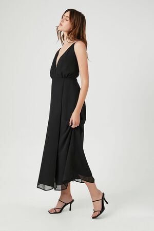 BLACK Surplice Cami Maxi Dress, image 2