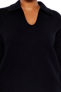 BLACK/WHITE Plus Size Combo Sweater Dress, image 3