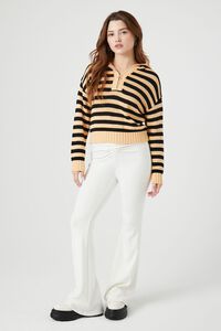 TOAST/MULTI Striped Hooded Half-Zip Sweater, image 4