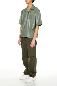 OLIVE Mid-Rise Drawstring Cargo Pants, image 3