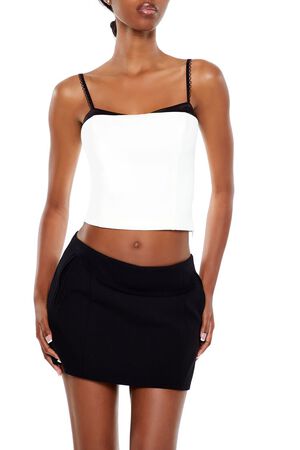 WHITE/BLACK Two-Tone Combo Cami, image 1