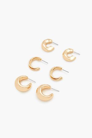 GOLD Twisted Hoop Earring Set, image 2