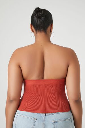 BRICK Plus Size Sweater-Knit Tube Top, image 3