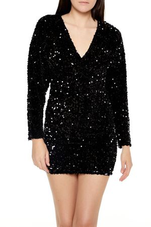 BLACK Sequin Mini Dress, image 2