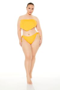 VIBRANT ORANGE Plus Size Side-Tie Bikini Bottoms, image 4